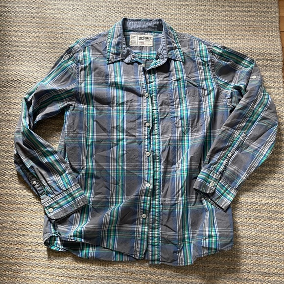 Urban Pipeline Men’s Gray Button Down - Picture 1 of 3